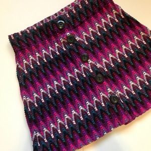 Free People Chevron Open Knit A-line Skirt Small